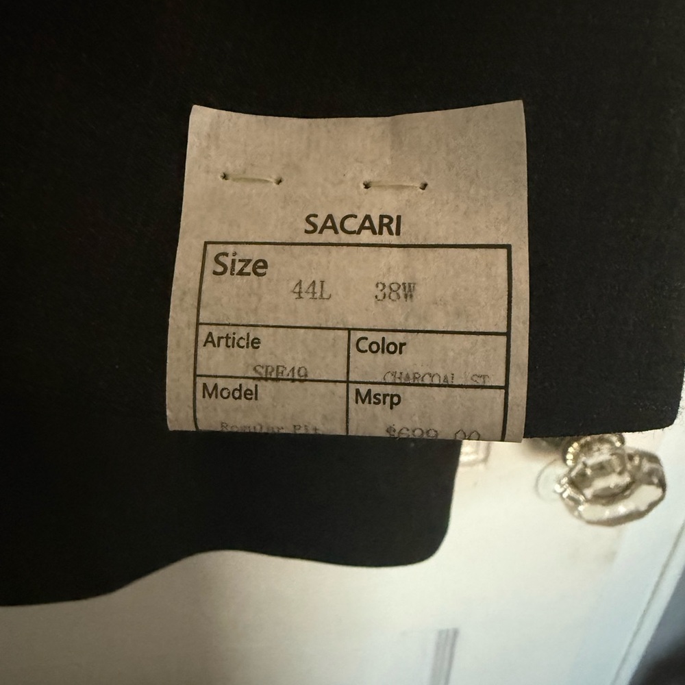 Sacai Men's Charcoal Suit Jacket - Picture 5 of 5